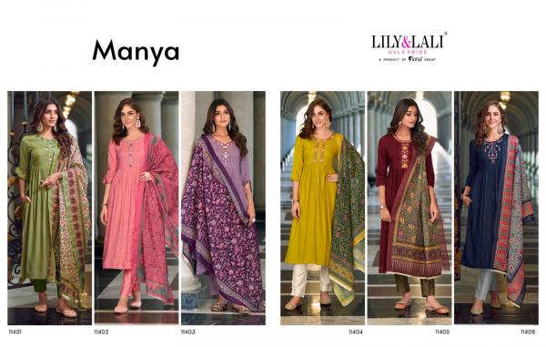 Lily And Lali Manya Fancy Party Wear Viscose Readymade Collection